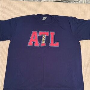 Navy ATL Atlanta Braves Graphic T-Shirt